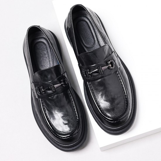 Men's leather shoes, new casual wholesale, men's leather shoes, top-grain sheepskin breathable men's trendy genuine leather Korean-style men's shoes