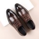 New business formal men's leather shoes, high-end wedding shoes, 2024 genuine leather commuter shoes, British-style casual shoes.