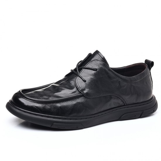 New casual wholesale men's leather shoes, genuine leather, Korean-style, soft leather, non-slip, breathable, trendy, comfortable men's leather shoes.