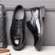 British Wedding Groomsmen Formal Suit, Luxury Derby Genuine Leather Italian Business Formal Commuter Leather Shoes