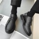 Black men's leather shoes, British casual, large-toe, trendy Korean-style single shoes, youth suit, round-toe work shoes. Black men's leather shoes, British casual, large-toe, trendy Korean-style single shoes, youth suit, round-toe work shoes.