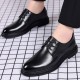 Men's business formal leather shoes, genuine leather pointed-toe, breathable, casual black soft sole, groom's wedding shoes. Men's business formal leather shoes, genuine leather pointed-toe, breathable, casual black soft sole, groom's wedding shoes.