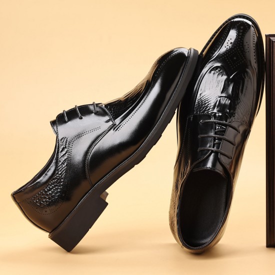 High-quality business leather shoes, Korean-style pointed toe, British-style, low-top, versatile, breathable, groom's wedding shoes.