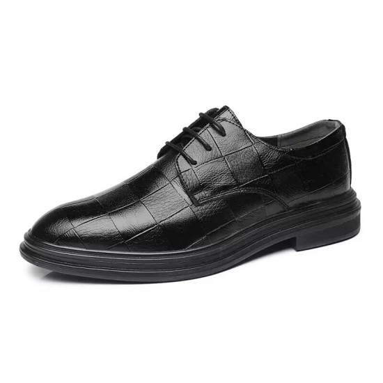 Men's business formal leather shoes, genuine leather pointed-toe, breathable, casual black soft sole, groom's wedding shoes. Men's business formal leather shoes, genuine leather pointed-toe, breathable, casual black soft sole, groom's wedding shoes.