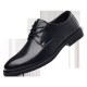 Black men's business formal leather shoes, genuine leather soft sole, British-style cowhide casual leather shoes for cross-border trade.