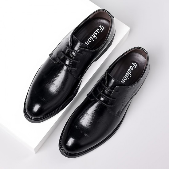 Men's business formal leather shoes, genuine leather soft-soled, pointed-toed, British casual shoes, groom's suit wedding shoes, cross-border trade.