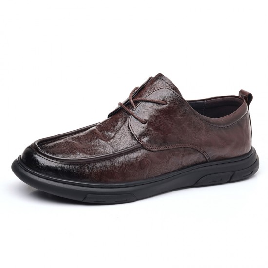 New business formal men's leather shoes, genuine leather casual wholesale men's shoes, soft leather, trendy, non-slip, breathable shoes for men.