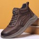 Men's cotton shoes, 2022 winter new models, fashionable genuine leather men's shoes, plush and thickened, casual sports shoes, wholesale, one-piece dropshipping