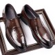Best-selling men's leather shoes, Korean-style, trendy wedding shoes, genuine leather. Korean-style live-streaming Taobao men's top-grain cowhide slip-on shoes