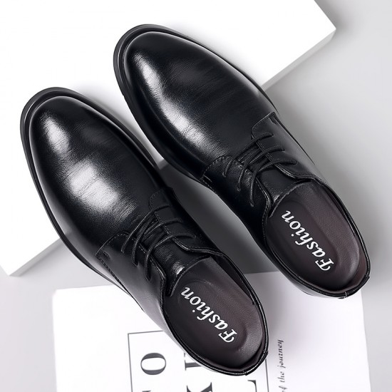 Black men's business formal leather shoes, genuine leather soft sole, British-style cowhide casual leather shoes for cross-border trade.