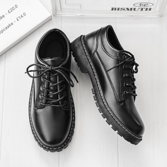Men's casual leather shoes, student trendy shoes, Korean-style Cross-border delivery of waterproof men's suit-matching low-top casual shoes for teenagers.