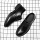 Cross-border shipping of men's business suit leather shoes, business formal, casual British groomsmen soft-soled men's shoes, black breathable groom wedding shoes.