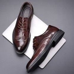 2023 spring hot-selling men's leather shoes, men's genuine leather shoes for business, formal, casual, breathable, fashionable wedding shoes.