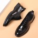 Men's leather shoes, new genuine leather business formal wedding shoes, top-grain sheepskin carved Korean-style commuter lace-up black