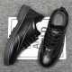 Autumn and winter men's casual leather shoes, lace-up Martin boots, Korean-style sneakers, breathable low-top shoes, work shoes, Martin boots for men Autumn and winter men's casual leather shoes, lace-up Martin boots, Korean-style sneakers, breathable low-top shoes, work shoes, Martin boots for men