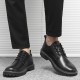 Young men's leather shoes, British black, casual business and formal, large-toe, Korean-style waterproof Martin shoes for work, cross-border delivery