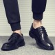 Men's casual business and formal leather shoes, genuine soft leather soles, casual cross-border men's shoes with built-in height-enhancing for work, weddings, and grooms