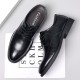 Black men's business formal leather shoes, genuine leather soft sole, British-style cowhide casual leather shoes for cross-border trade.