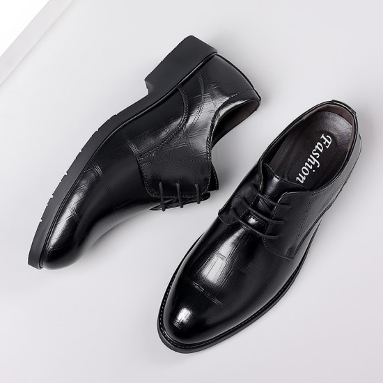 Men's business formal leather shoes, genuine leather soft-soled, pointed-toed, British casual shoes, groom's suit wedding shoes, cross-border trade.