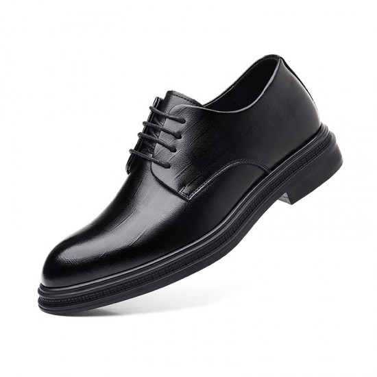 Men's leather shoes, business formal, genuine leather soft-soled, British-style thick-soled casual shoes, groom's wedding suit, cross-border foreign trade.