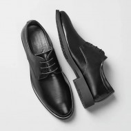 Black men's business formal leather shoes, genuine leather soft sole, British-style cowhide casual leather shoes for cross-border trade.