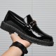 Summer casual leather shoes for men, breathable slip-on loafers, Korean-style versatile cross-border men's shoes, British loafers