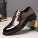 British Wedding Groomsmen Formal Suit, Luxury Derby Genuine Leather Italian Business Formal Commuter Leather Shoes