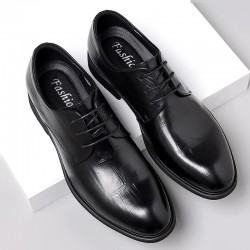 Men's business formal leather shoes, genuine leather soft-soled, pointed-toed, British casual shoes, groom's suit wedding shoes, cross-border trade.