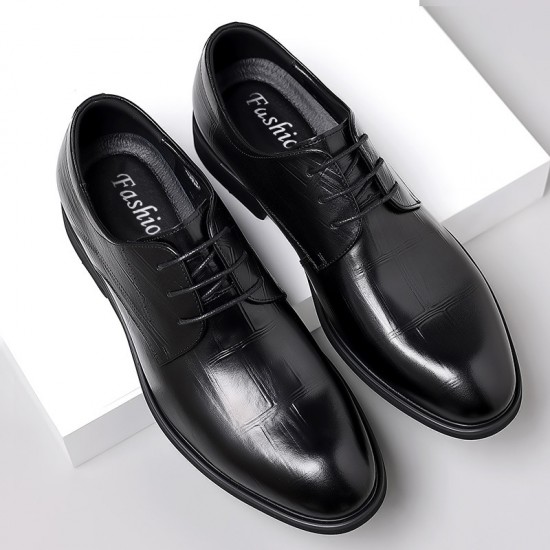 Men's business formal leather shoes, genuine leather soft-soled, pointed-toed, British casual shoes, groom's suit wedding shoes, cross-border trade.