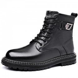 Winter hot-selling men's leather shoes, handmade Martin boots, retro motorcycle boots, wholesale genuine leather boots, plush and thickened work shoes