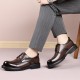 High-end men's shoes, autumn new, men's genuine leather business shoes, non-slip, large-toe, thick-soled casual leather shoes for young and middle-aged men