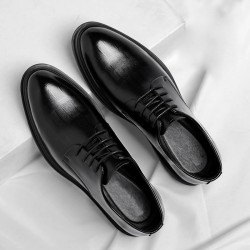 Men's leather shoes, business formal, genuine leather soft-soled, British-style thick-soled casual shoes, groom's wedding suit, cross-border foreign trade.