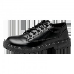 2025 spring men's leather shoes, Korean-style, trendy, versatile, British suit casual shoes, youth British black leather shoes