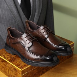 New men's casual leather shoes, business formal men's wedding shoes, black, commuter, British-style, genuine leather wholesale trend