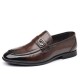 New men's leather shoes, formal, business, casual, slip-on loafers, top-grain cowhide, versatile, breathable men's shoes