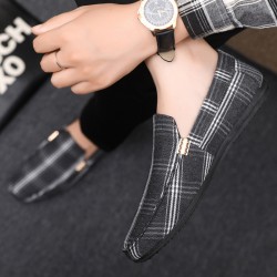 Spring/Summer trendy loafers, men's slip-on shoes, breathable, slip-on shoes, casual slip-ons. Men's large-size shoes for export (46)