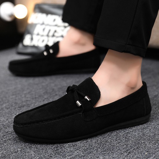 Cross-border delivery of spring and summer men's slip-on shoes, casual, breathable, lazy, trendy, versatile work cloth shoes.