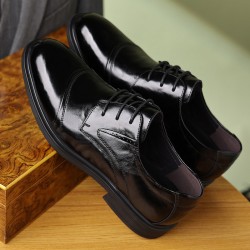 2025 Spring and Autumn New Styles Business formal men's shoes, three-joint lace-up breathable security leather shoes, men's groom's wedding shoes wholesale