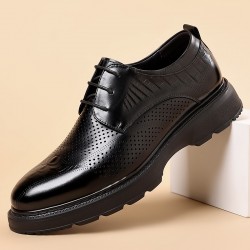 New summer sandals, men's hollow Business casual men's shoes, genuine leather, soft-soled, breathable, outdoor-inspired shoes.