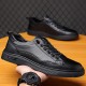 New Genuine Leather Men's Spring Casual Wholesale Korean Style Trendy Leather Shoes, Simple and Versatile European Style Men's Shoes