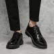 Men's summer casual leather shoes, autumn, Korean-style trendy, British soft-soled. Men's youth business formal shoes, crocodile-print leather shoes