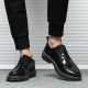 2024 new cross-border men's casual business formal leather shoes, men's British black work shoes.