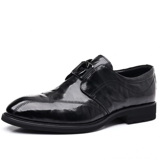 New men's casual business leather shoes, genuine leather wedding shoes, commuting, live streaming, formal, Korean-style, trendy shoes.
