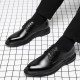 Men's business formal shoes, genuine leather soft soles, thick soles, British-style heeled casual shoes for cross-border trade