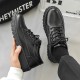 2025 spring men's leather shoes, Korean-style, trendy, versatile, British suit casual shoes, youth British black leather shoes