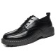 2024 new cross-border men's casual business and formal leather shoes, British black, soft-soled work shoes.