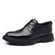 New Summer Men's Leather Shoes, Trendy Business Formal Wedding Shoes, Breathable Korean Style Sandals with Thick Soles