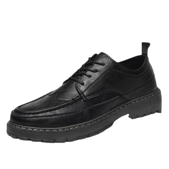 2024 new cross-border men's casual business formal leather shoes, men's British black work shoes.