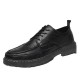 2024 new cross-border men's casual business formal leather shoes, men's British black work shoes.