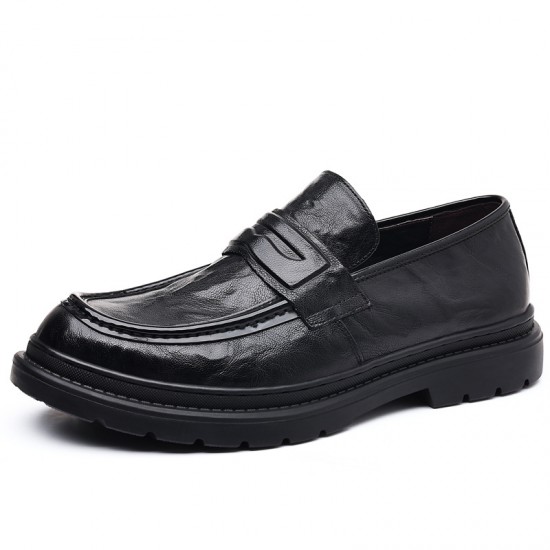 New Genuine Leather Casual Wholesale Men's Leather Shoes, Breathable British Style Men's Trendy Top-Grain Sheepskin Korean Style Men's Spring Shoes